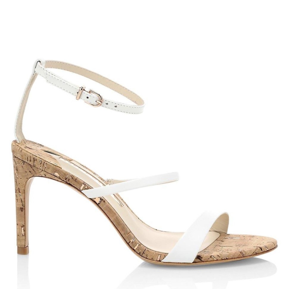 Sophia Webster Rosalind Cork & Leather Sandals - White Cork size 39